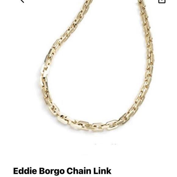 Eddie Borgo 12K Gold Plated Supra Link Polished Collar Chain Necklace New - Picture 4 of 9